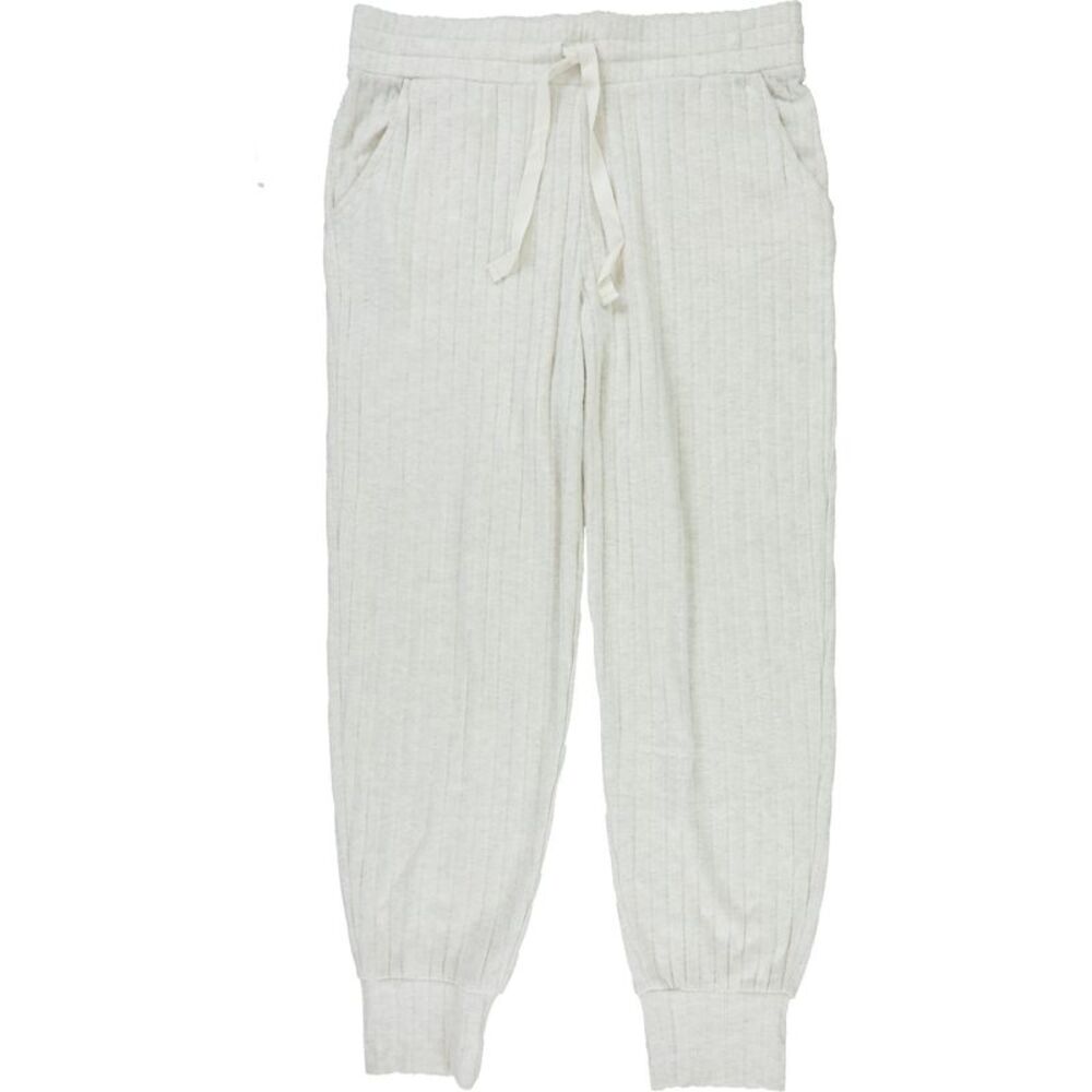 Style & Co. Womens Striped Pajama Sweatpants, Beige, L, DM